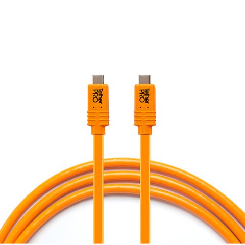 Tether Tools TetherPro USB-C to USB-C for Phase One 4.6m Hi-Vis Orange