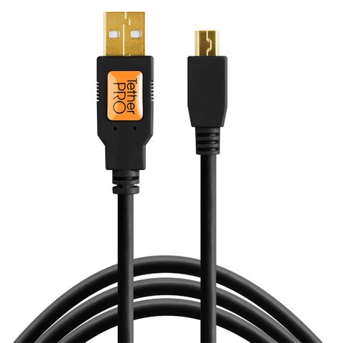 Tether Tools TetherPro USB 2 Male to Mini-B 5-Pin 4.6m Black