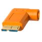 Tether Tools TetherPro USB 3 Micro-B Right Angle Adapter 4.6m Hi-Vis Orange