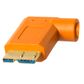 Tether Tools TetherPro USB 3 Micro-B Right Angle Adapter 4.6m Hi-Vis Orange