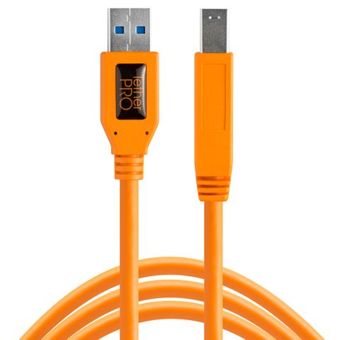 Tether Tools TetherPro USB 3 Male to Male-B 4.6m Hi-Vis Orange