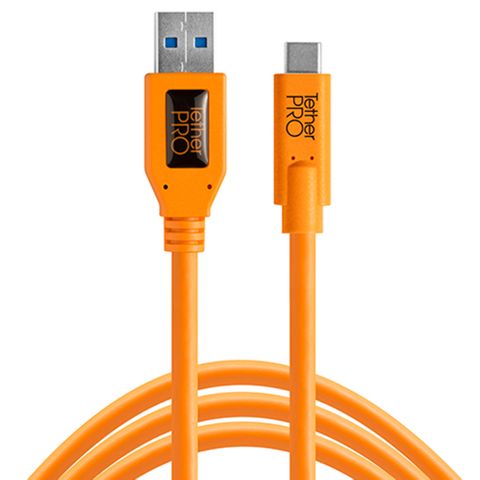 Tether Tools TetherPro USB 3.0 to USB-C 4.6m Hi-Vis Orange