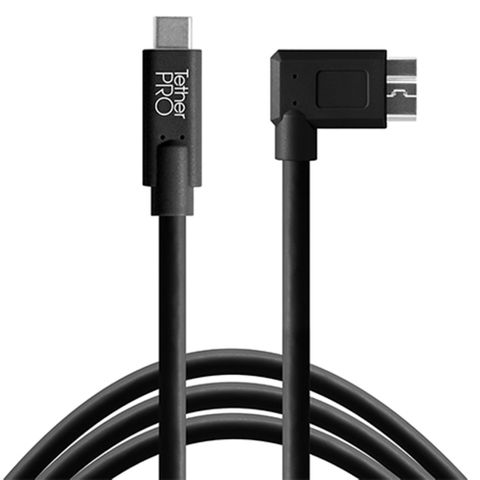 Tether Tools TetherPro USB-C to USB 3.0 Micro-B Right Angle 4.6m Black