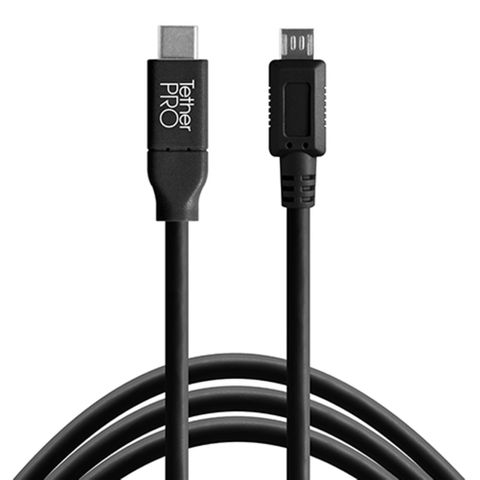 Tether Tools TetherPro USB-C to USB 2.0 Micro-B 5-Pin 4.6m Black