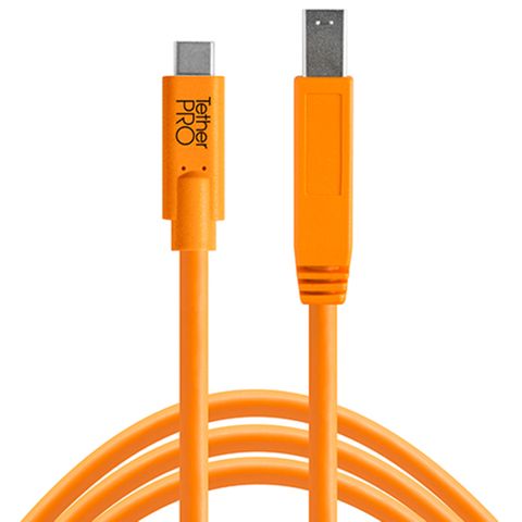 Tether Tools TetherPro USB-C to USB 3.0 Male B 4.6m Hi-Vis Orange