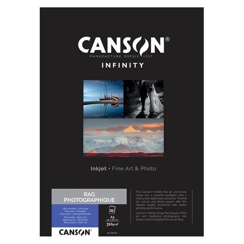 Canson Infinity Rag Photographique - 310gsm - A3 (25 sheets) – Wall Your  Photos