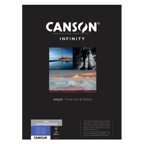 Canson Infinity Rag Photographique 310gsm A2 x 25 Sheets