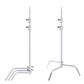 Xlite Turtle Base C Stand Silver With Arm & 2 Grip Heads