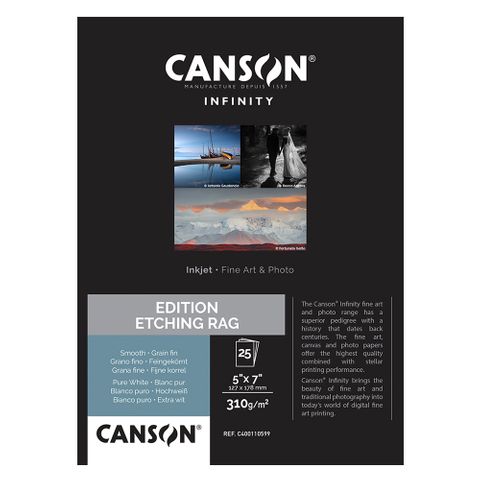 Canson Infinity Edition Etching Rag 310gsm 5x7 x 25 Sheets