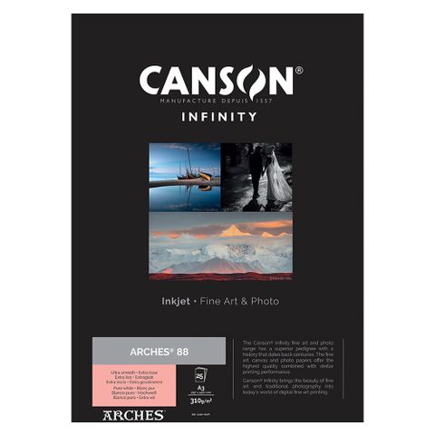 Canson Infinity Arches 88 310gsm A3 25 Sheets