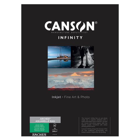 Canson Infinity Arches Aquarelle Rag 310gsm A2 25 Sheets
