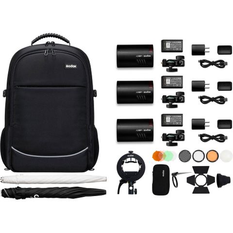 Godox AD100Pro 3 Light Flash Kit Inc Bag