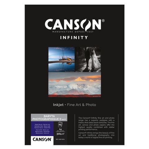 Canson Baryta Photographique II Matt 310gsm A4 25 Sheets