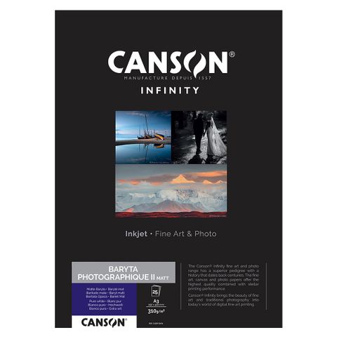 Canson Baryta Photographique II Matt 310gsm A3 25 Sheets