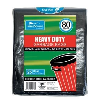 BAGS GARBAGE H/DUTY  80 LITRE  25 (10)*