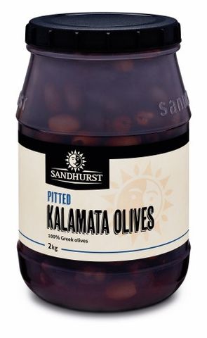 OLIVES KALAMATA PITTED 2KG SANDHURST (6)
