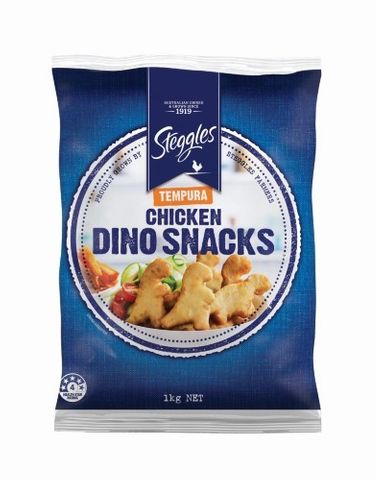 CHICKEN DINOSNACKS 1KG (6) 56751 STEGGLE