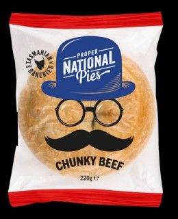 PIES BEEF CHUNKY 220GM (12)* 074 CHEFS