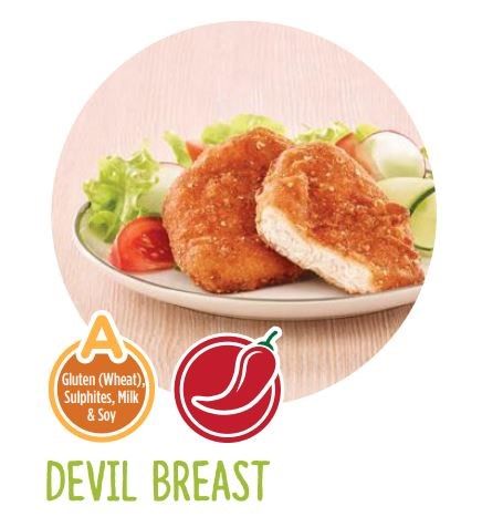 CHICKEN FILLETS DEVIL 1KG (5) ING 5800