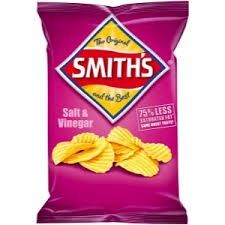 CHIPS SMITHS  SALT & VINEGAR 45GM (18)*