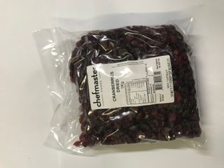 CRANBERRIES DRIED 1KG CHEFMASTER