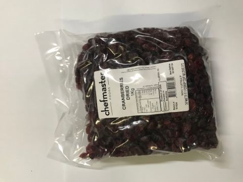 CRANBERRIES DRIED 1KG CHEFMASTER