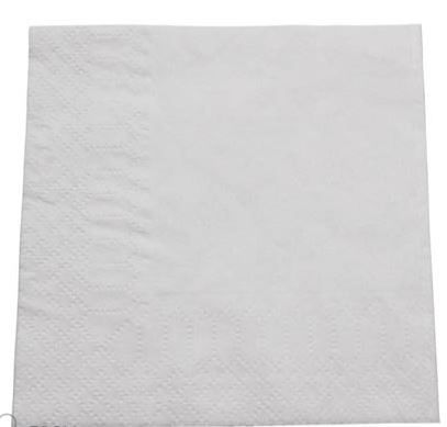 NAPKINS COCKTAIL 2PLY WHITE 250 (8)*