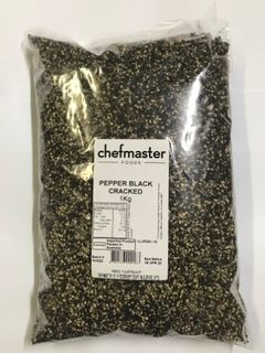 PEPPER BLACK CRACKED 1KG CHEF MASTER