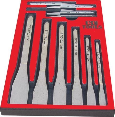 160 x 270 x 22mm Foam Insert & 6 Chisels & 5 Centre Punches Set