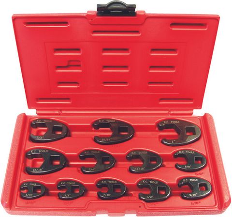 12 Piece AF x 3/8-Inch Drive Impact Crows Foot Spanner Set