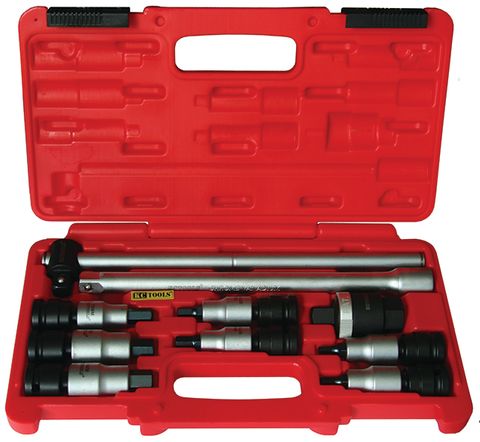 10 Piece 1/2" Drive Bit Set - Insert AF-Hex 3/16"-9/16"