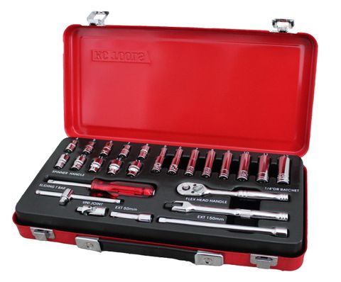 25 Piece 1/4" Drive Socket Set - Metric