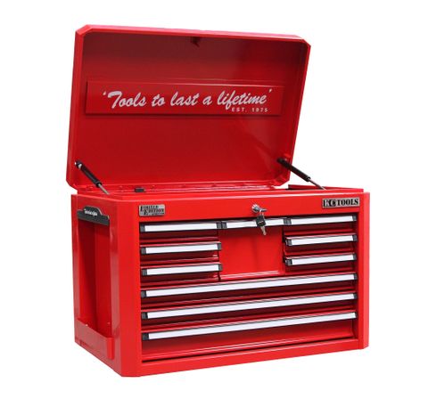 Premium 10 Drawer Full Depth Tool Box (Red) - 712 x 472 x 497