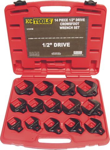 14 Piece AF x 1/2-Inch Drive Impact Crows Foot Spanner Set