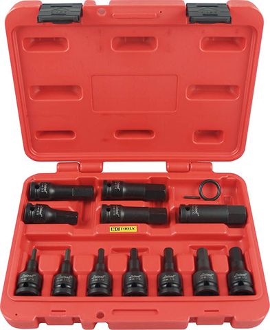 12 Piece AF x 1/2-Inch Drive In-Hex Impact Socket Set