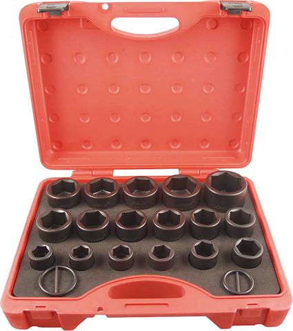 17 Piece Metric x 3/4-Inch Drive Standard Impact Socket