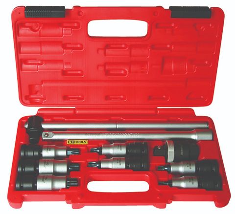 10 Piece 1/2" Drive Bit Set - Insert Torx-Star T30-T70