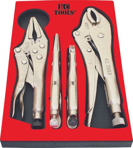 160 x 270 x 22mm Foam Insert & 4 Locking Pliers