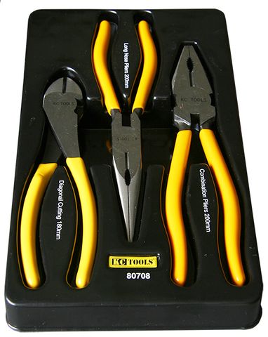 170 x 270 x 22mm Foam Insert & 3 Piece Plier Set