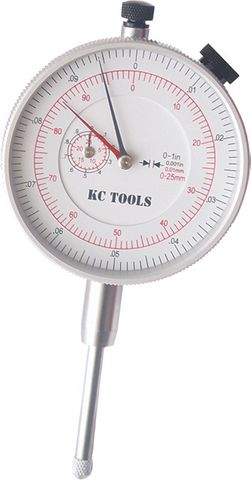 Dual Scale Dial Indicator 0-25mm - 0.01 Scale - 0-1" - 0.001" Scale