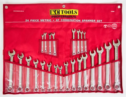 24 Piece Combination Spanner Set -1/4" - 15/16" & 7mm - 21mm