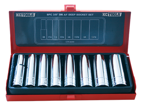 8 Piece 3/8" Drive Deep Socket Set -AF