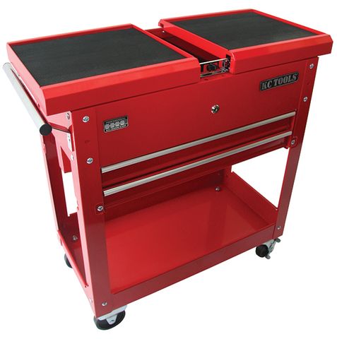 Professional 2 Drawer Tool Trolley - Dual Sliding Top