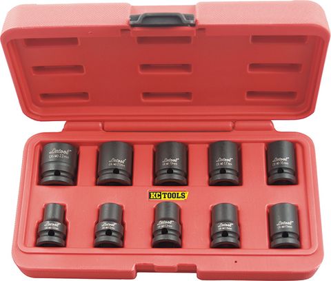 10 Piece Metric x 1/2-Inch Drive Standard Impact Socket Set