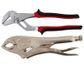 2 Piece Plier Set - 250mm Groove Joint Multigrips & 250mm Curved Locking Jaw