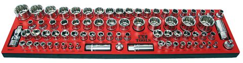 162 x 615 x 22mm Foam Insert & 77 Piece Socket Set