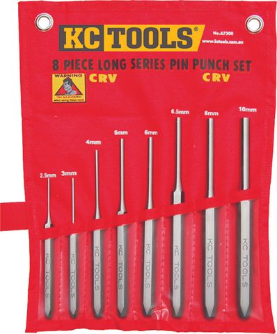 8 Piece Long Series Pin Punch Set