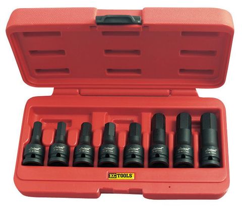 8 Piece Metric x 1/2-Inch Drive In-Hex Impact Socket Set