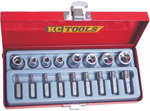 NOT AVAIBALE 17 Piece 3/8" Drive E & Star Bit Socket Set