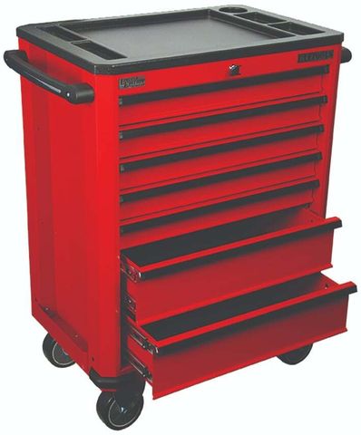 Premium 7 Drawer Roll Cabinet (Red) - 712 x 472 x 986